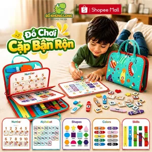 Đồ Chơi Montessori Cặp Bận Rộn Bảng Bận Rộn Busy Board 7in1 Khối Bận Rộn Đồ Chơi Giáo Dục Cho Bé BỐ KHỦNG LONG