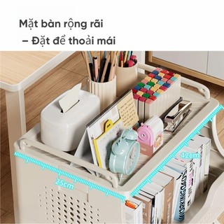 Xe Đẩy Nhựa Nhiều Tầng Bánh Xe 360° Dễ Lắp – Kệ Đựng Đồ Văn Phòng & Gia Đình