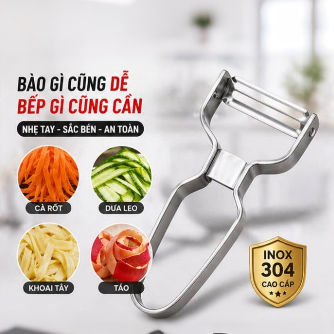Dao Gọt Vỏ Trái Cây Rau Củ Inox 314 Cao Cấp, Siêu Sắc Bén, Bền Bỉ, Dụng Cụ Nhà Bếp Đa Năng