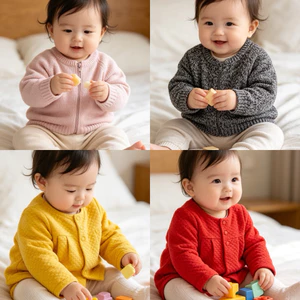 Áo Khoác Cardigan Bé Gái Ấm Áp NB-3Y (3-13kg) – Áo Len Trẻ Em C6030