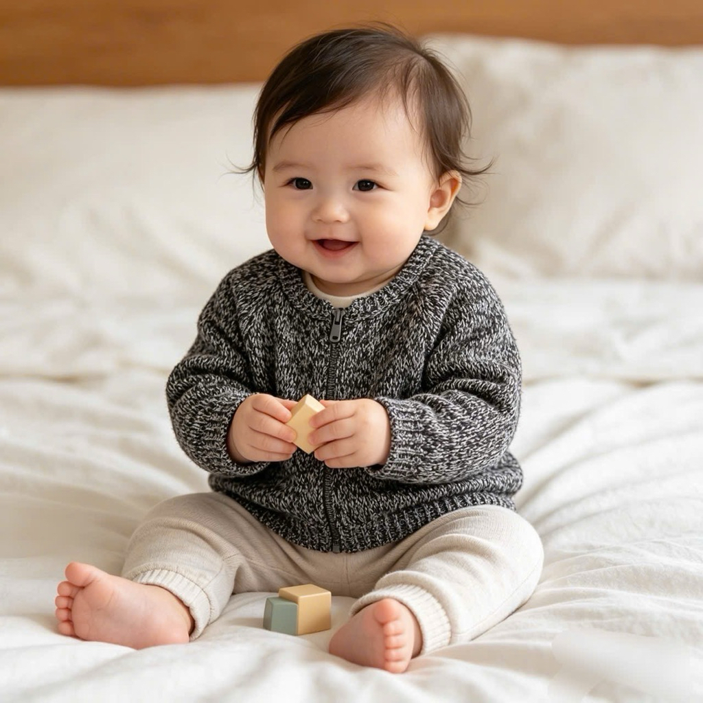 Áo Khoác Cardigan Bé Gái Ấm Áp NB-3Y (3-13kg) – Áo Len Trẻ Em C6030