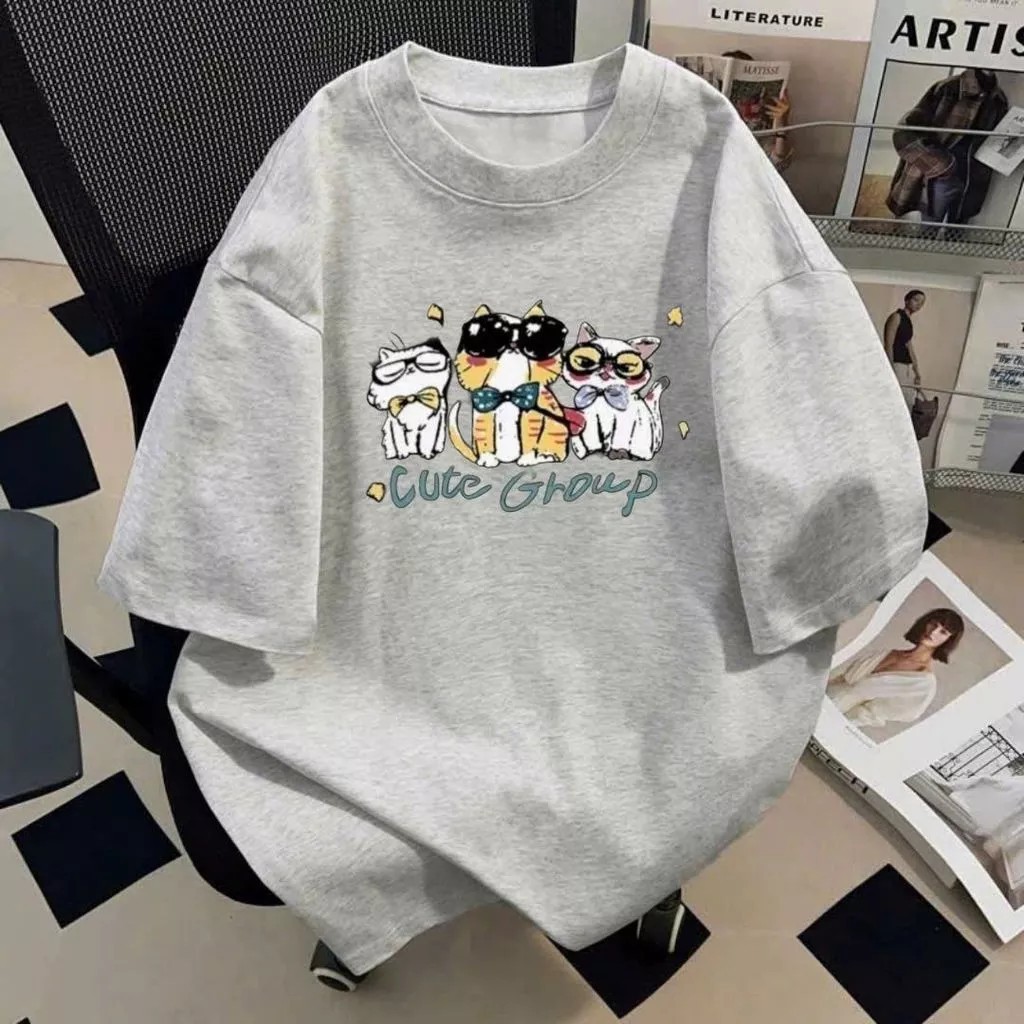 [Peinn] Áo phông unisex tay lỡ cotton su mát đa dạng Hình lá cờ mỹ siêu hót hít