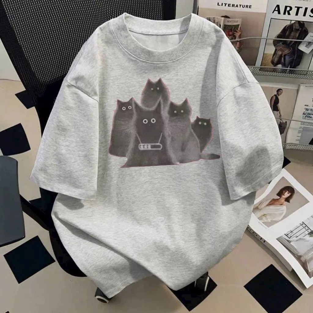 [Peinn] Áo phông unisex tay lỡ cotton su mát đa dạng Hình lá cờ mỹ siêu hót hít