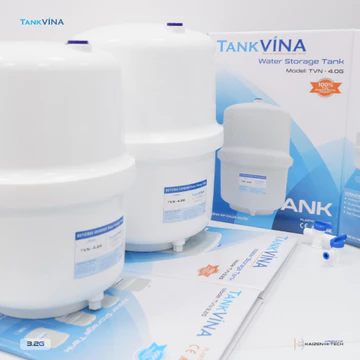 Bình áp kèm van máy lọc nước Tankvina AQUARO 4.0G 10L bằng nhựa cho tất cả các máy lọc nước RO