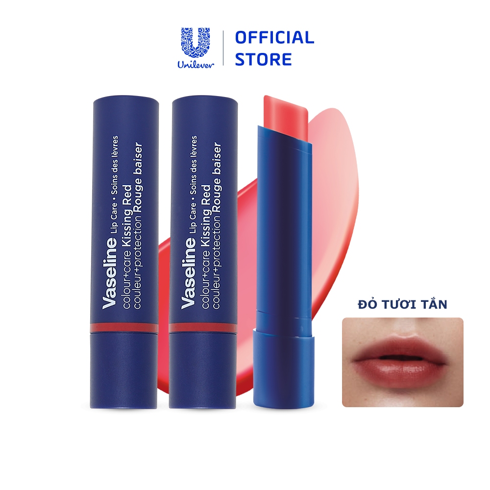 Son dưỡng môi Vaseline Colour+Care Kissing Red (Đỏ) 3g