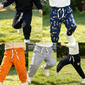 Quần Nỉ Dài Bé Trai Thu Đông Nhiều Mẫu L035 Size 1-9Y (11-35kg) – Quần Dài Trẻ Em Ấm Áp