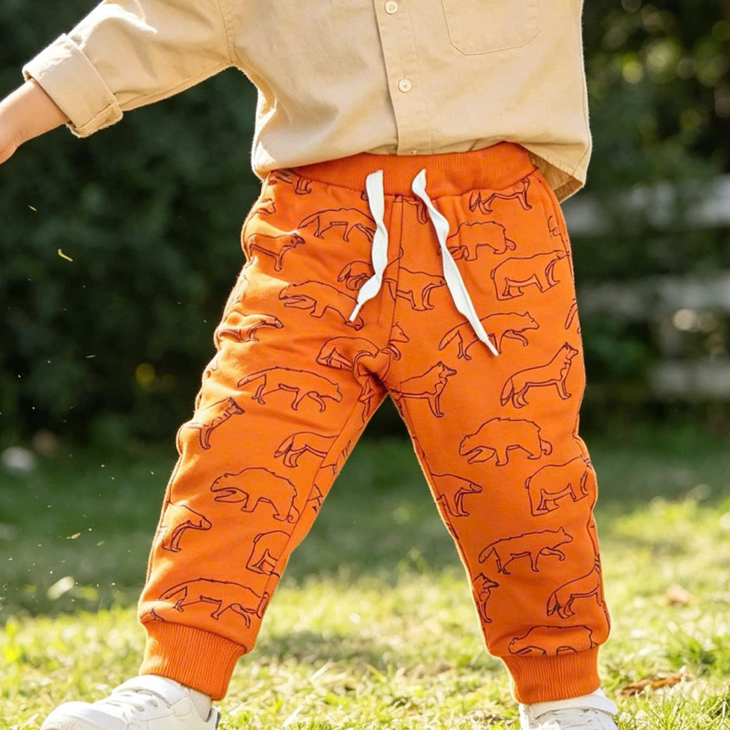 Quần Nỉ Dài Bé Trai Thu Đông Nhiều Mẫu L035 Size 1-9Y (11-35kg) – Quần Dài Trẻ Em Ấm Áp