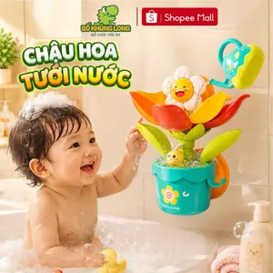Đồ Chơi Nhà Tắm Chậu Hoa Tưới Nước Cho Bé BỐ KHỦNG LONG Bình Tưới Nước Nở Bông Hoa Cho Trẻ Em