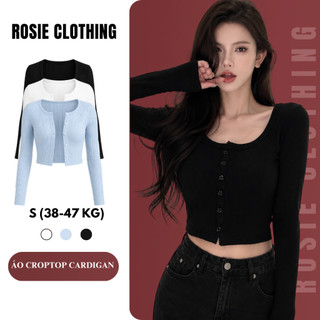 Áo Croptop Nữ Dài Tay Nhiều Cúc Cài Ôm Body Bozip Dày Chất Vải Thun WAC005