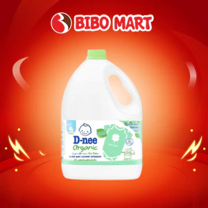 Nước Giặt Quần Áo Em Bé Dnee Organic Aloe Vera Thơm Nhẹ Dịu An Toàn Cho Da Bé 3L - Bibomart