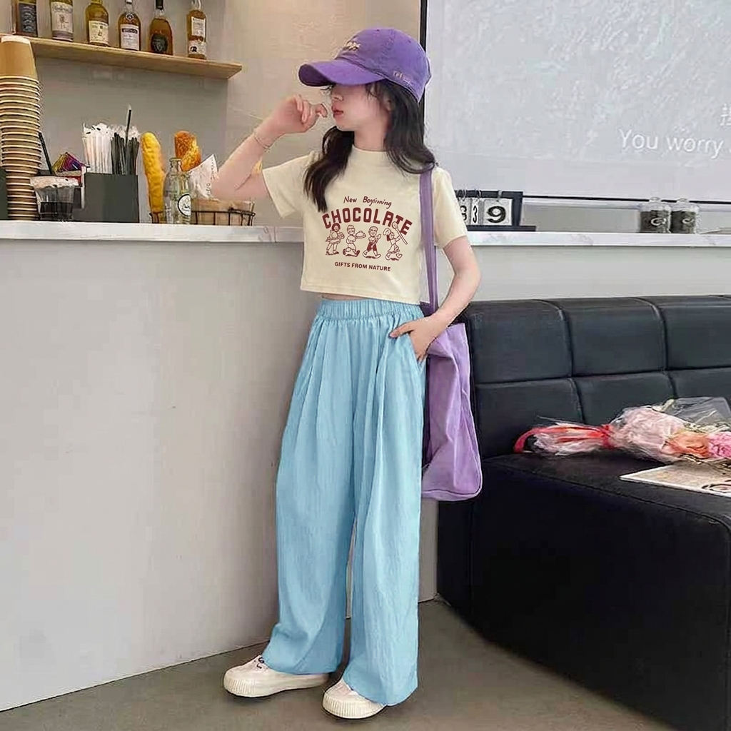 Quần suông gió nhăn cho bé gái size đại BEESHOP H26051