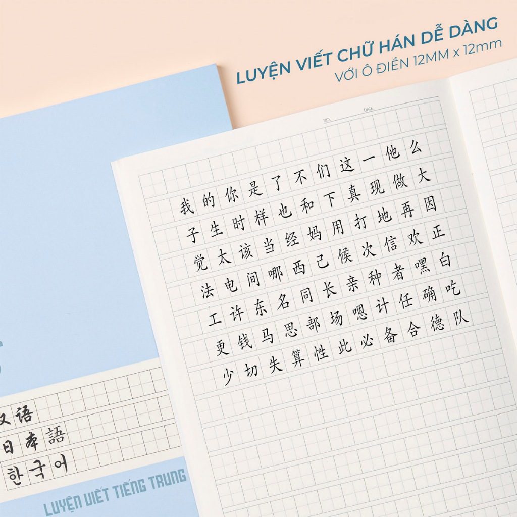 Combo 2/5 Sổ Tay Học Từ Vựng Classmate 100GSM A5 B5 Tráng Keo Sổ Từ Mới Lò Xo Ô Vuông Ô Điền Sổ Từ Vựng Học Ngôn Ngữ