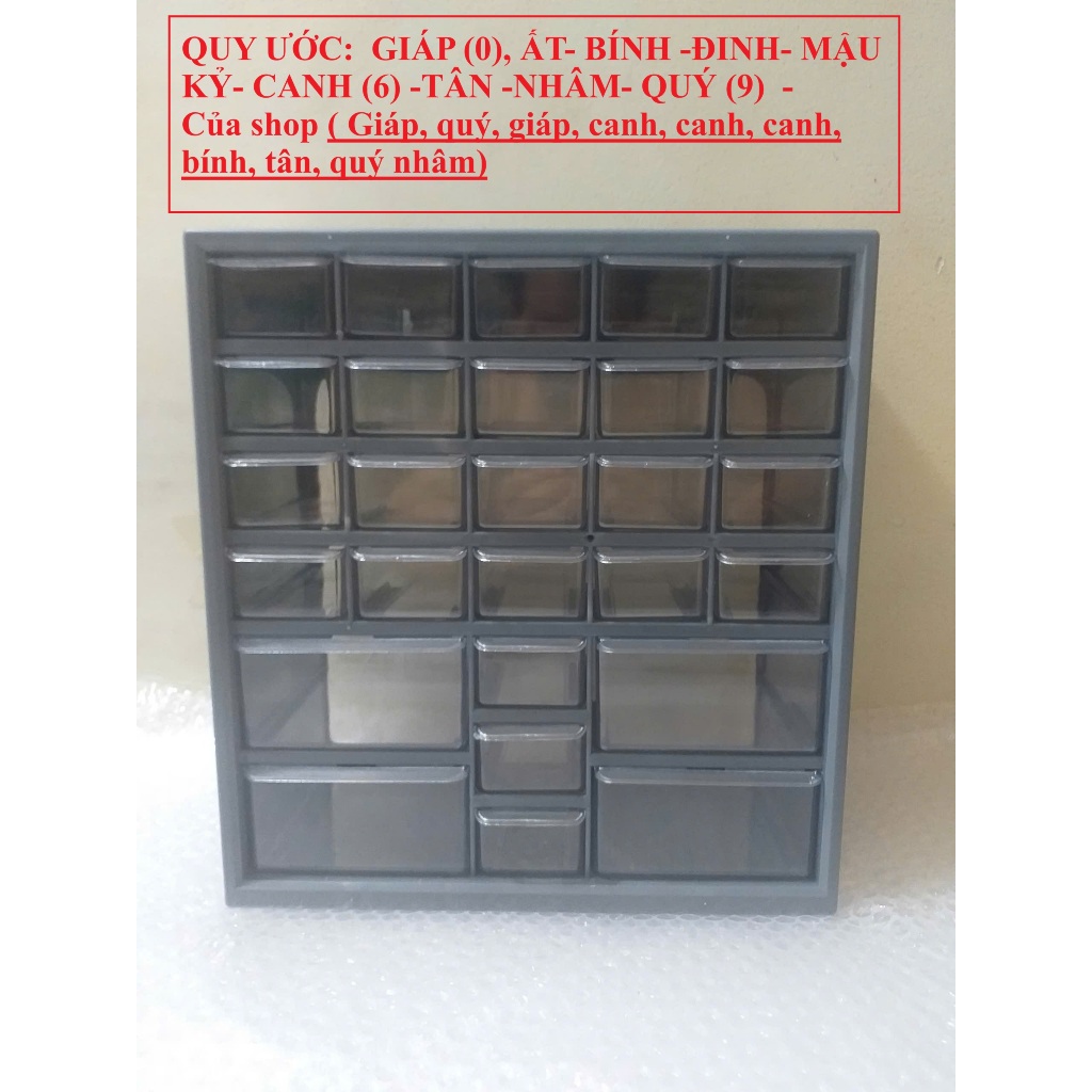 Tủ Nhựa nhiều hộc nhỏ kéo trong suốt (Loại 1 sản phẩm không trầy xướt)