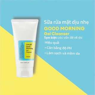 [Hàng Công Ty] Sữa Rửa Mặt Cosrx Low Ph Good Morning Gel Cleanser 150ml Duduhouse