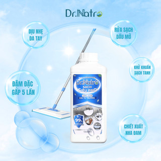 Combo Tẩy Đa Năng 500ml & Nước Lau Sàn Dr.Natro 1000ml - Làm Sạch Nhà Bếp, Nhà Cửa Đa Năng