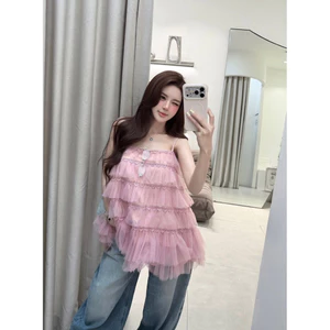 Áo 2 dây babydoll bèo tầng mai phương bùi