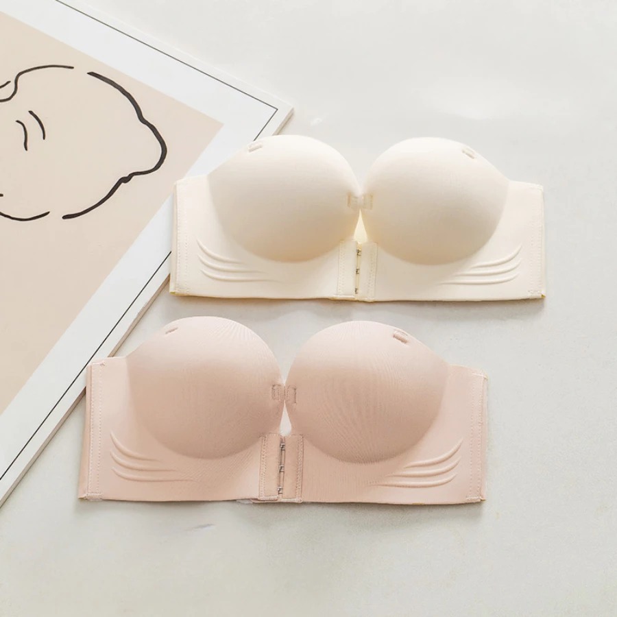 [Peinn] Áo ngực nữ thời trang móc cài phía trước ngực nhỏ dành cho nữ Đồ lót không dây mềm mại dành cho nữ