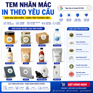 In Tem Nhãn Giấy - Tem Sản Phẩm - Decal Dán - Thiết Kế Theo Yêu Cầu