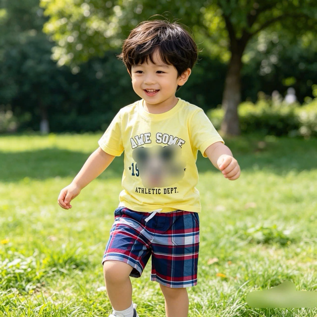 Bộ quần áo bé trai xuất dư cao cấp cộc tay E0717 size 2-5 tuổi (10-20kg) – set đồ trẻ em cotton mềm thoáng mát mùa hè