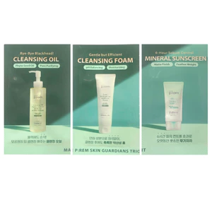Make P:rem Skin Guardians Trio Kit_Oil 2ml + Foam 2ml + No Sebum Suncream 1ml