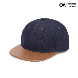 RecklessCapman Mũ Snapback Denim vải Jean CM104 lưỡi ngang Hiphop phong cách trẻ trung năng động