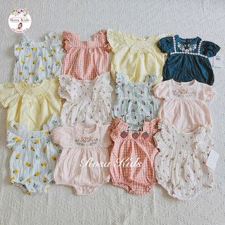 Size newborn-6m Bodychip, bộ liền thân đi chơi cho bé gái điệu đà tiểu thư