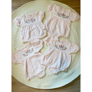 Size newborn-6m Bodychip, bộ liền thân đi chơi cho bé gái điệu đà tiểu thư