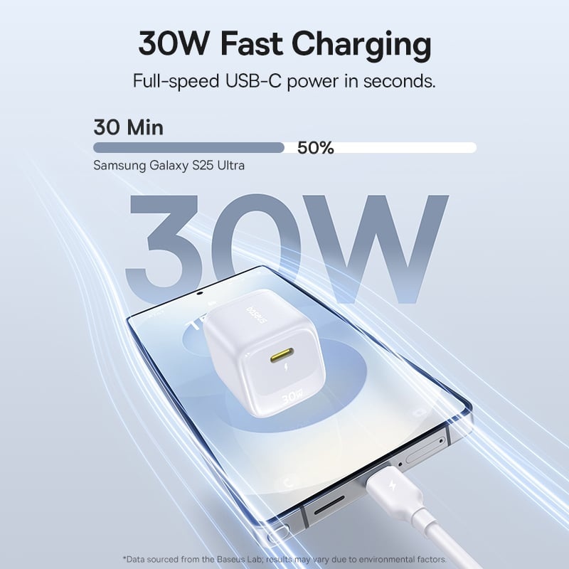 Củ Sạc Nhanh Baseus EnerFill FN22 GaN 20W / 30W / 45W USB-C PD 3.0 Siêu Nhỏ Gọn, Sạc Nhanh Mạnh Mẽ, Tản Nhiệt Hiệu Quả