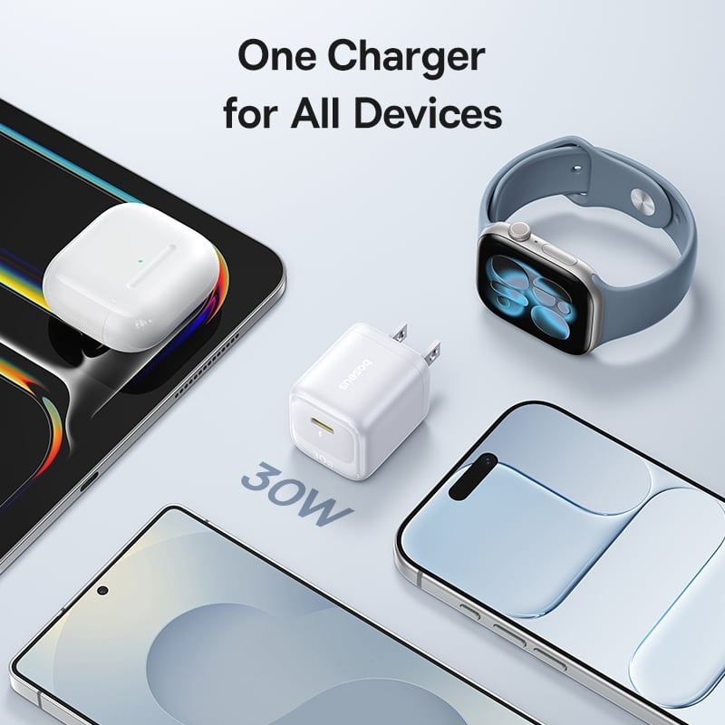 Củ Sạc Nhanh Baseus EnerFill FN22 GaN 20W / 30W / 45W USB-C PD 3.0 Siêu Nhỏ Gọn, Sạc Nhanh Mạnh Mẽ, Tản Nhiệt Hiệu Quả