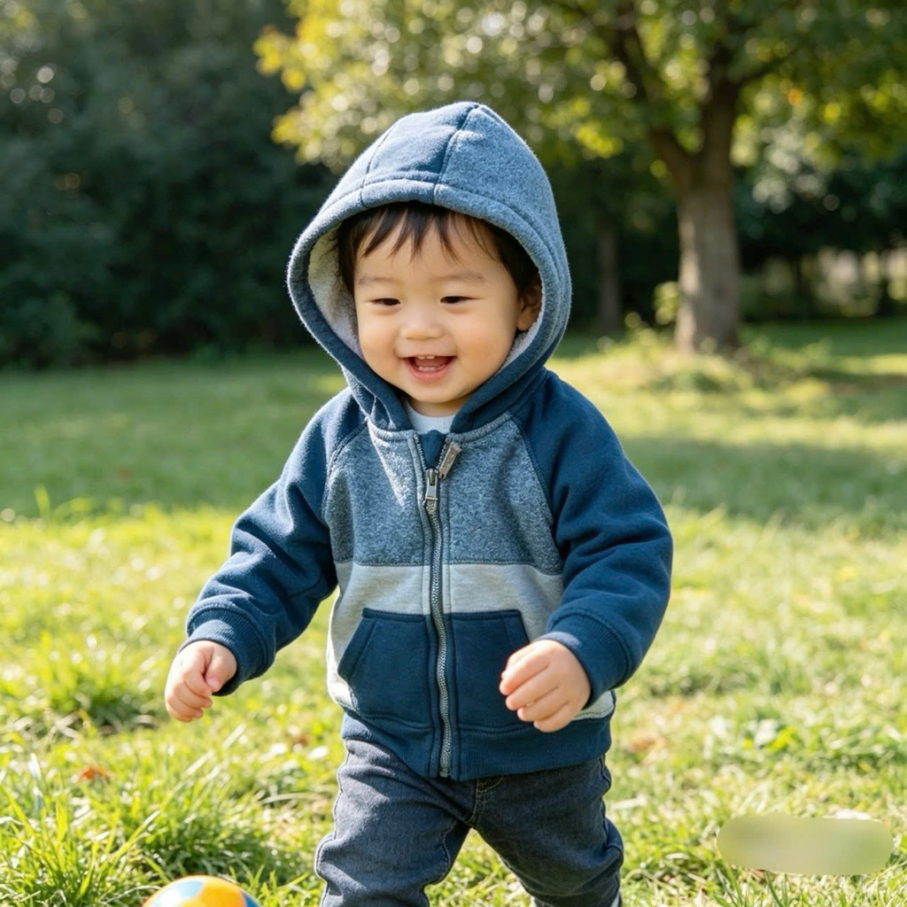 Áo Khoác Lót Lông Cừu Bé Trai Xuất Dư Xịn E6711 (6–24 tháng, 4–13kg) – Áo Khoác Giữ Ấm Cho Bé