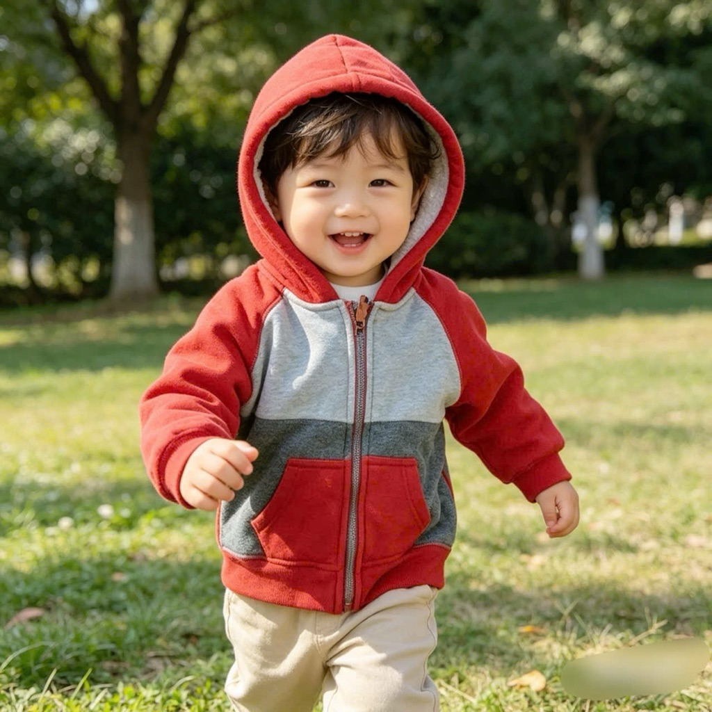 Áo Khoác Lót Lông Cừu Bé Trai Xuất Dư Xịn E6711 (6–24 tháng, 4–13kg) – Áo Khoác Giữ Ấm Cho Bé