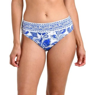 Quần bơi nữ LA BLANCA, quần bikini đi biển họa tiết xanh trắng, hàng xuất dư cao cấp
