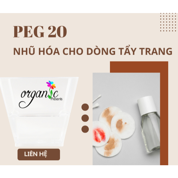 PEG-20 Glycerin Triisostearate - CHẤT NHŨ HOÁ CHO DÒNG TẨY TRANG 50g 100g