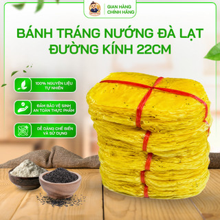 Bánh Tráng Nướng Đà Lạt Vàng Nghệ 22cm Giòn Thơm Ăn Vặt(1KG  -  khoảng 45 cái)