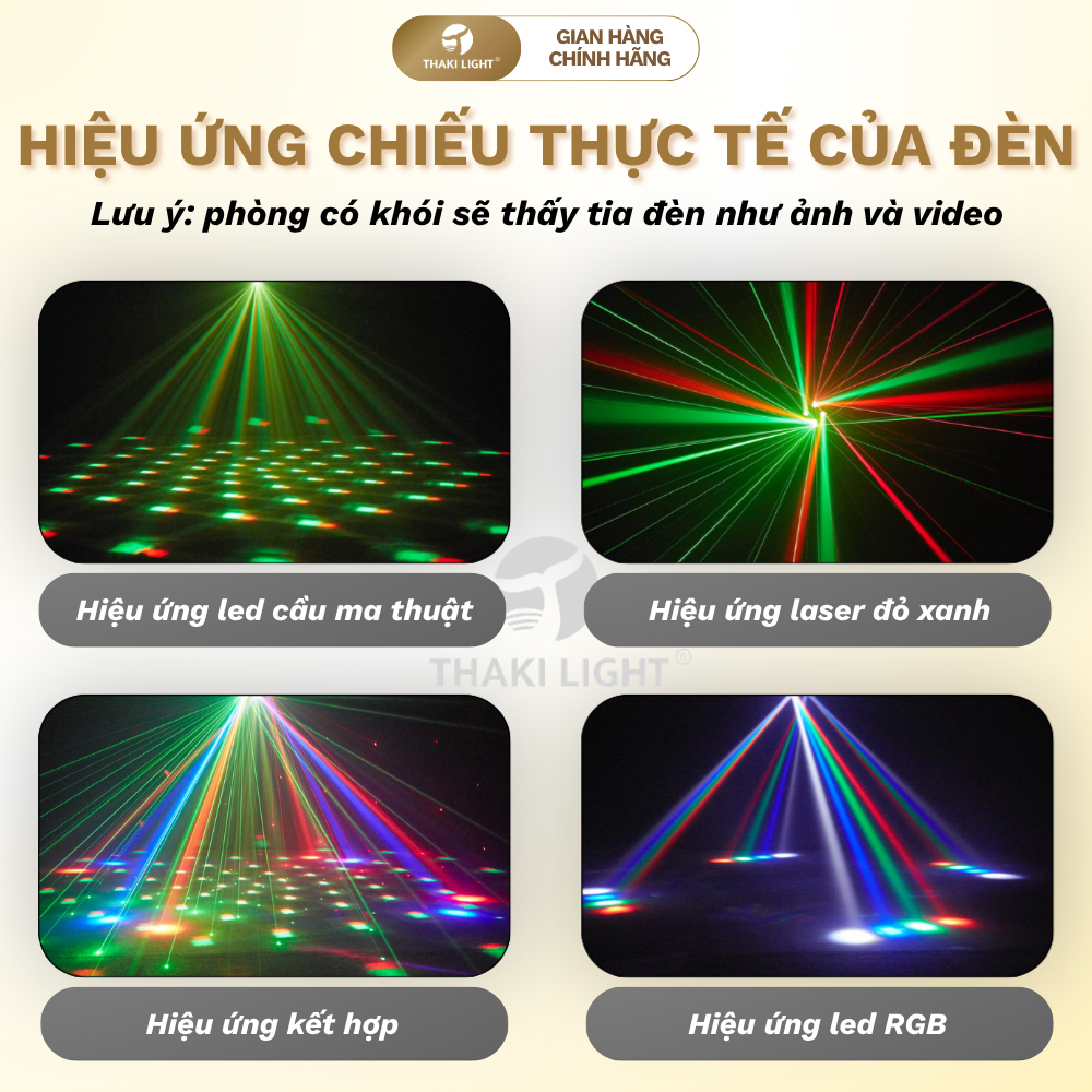 Đèn Sân Khấu King Kong 4 Cánh Pro THAKI LIGHT: Giải Pháp Ánh Sáng Đỉnh Cao Cho Mọi Bữa Tiệc