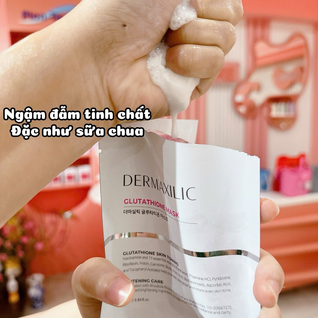 5-10 miêng Mặt Nạ Dermaxilic glutathione Mask hạn 2028 Hàn Quốc dưỡng trắng phục hồi cấp ẩm  IS247