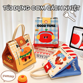 Túi Đựng Hộp Cơm Giữ Nhiệt Cao Cấp, Túi Đựng Cơm Văn Phòng Có Quai Cầm Chống Nước Tiện Lợi Đi Học Đi Làm Hằng Ngày