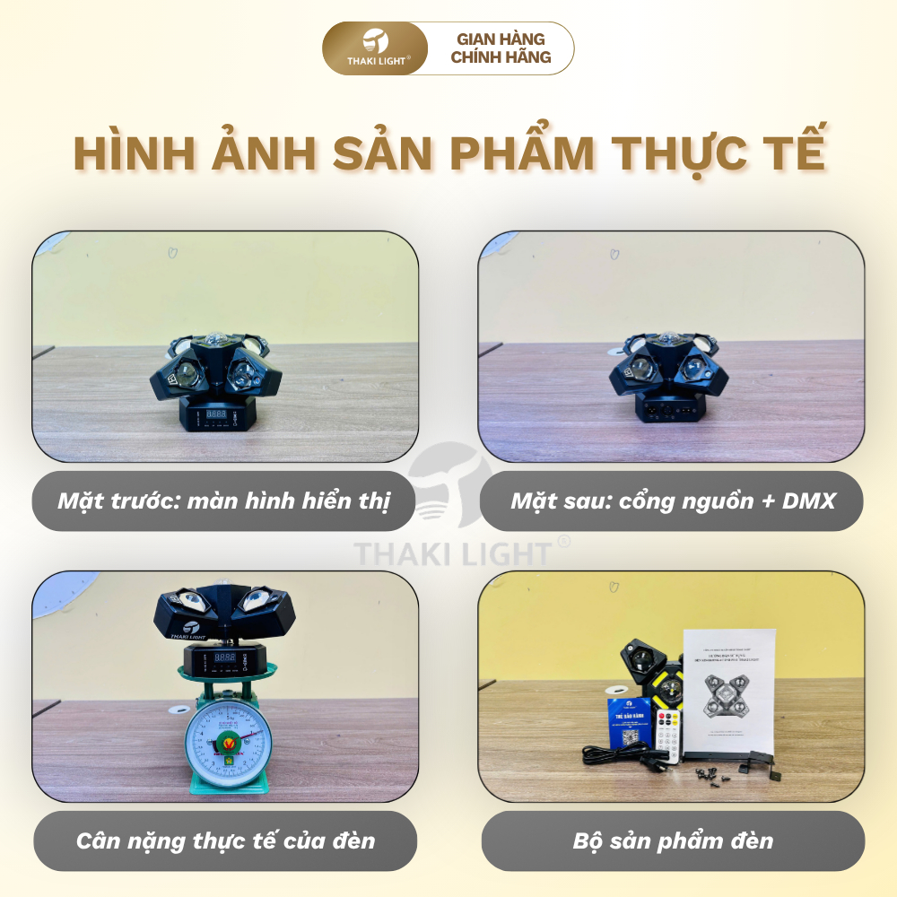 Đèn Sân Khấu King Kong 4 Cánh Pro THAKI LIGHT: Giải Pháp Ánh Sáng Đỉnh Cao Cho Mọi Bữa Tiệc