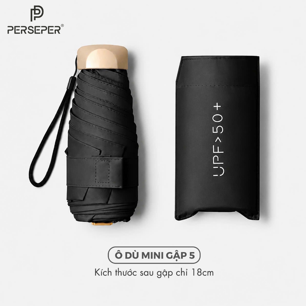 Ô gấp gọn mini che mưa che nắng bỏ vừa túi xách, UPF50+ chống tia UV, nhẹ dễ dàng mang đi du lịch - Ekiu Shop