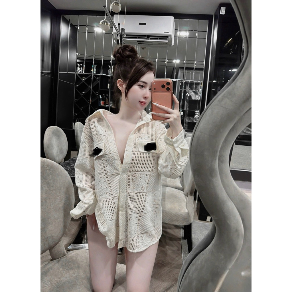 Sơ mi mới về 2 mầu trắng đen Free size (hàng qcl1)