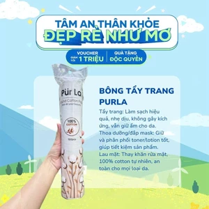 Bông Tẩy Trang PurLa 150 Miếng Từ Châu Âu