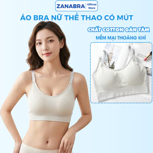 Combo 3 Áo Bra Nữ Tập Gym, Áo Ngực Nữ 2 Dây Mút Mỏng Điều Chỉnh Ngắn Dài ZANABRA B1182
