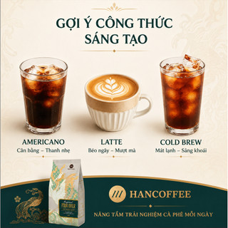 Cà Phê Hạt Rang Original Pour Over Arabica HANCOFFEE Rang Mộc Specialty, Vị Chua Thanh, Hương Hoa Cỏ
