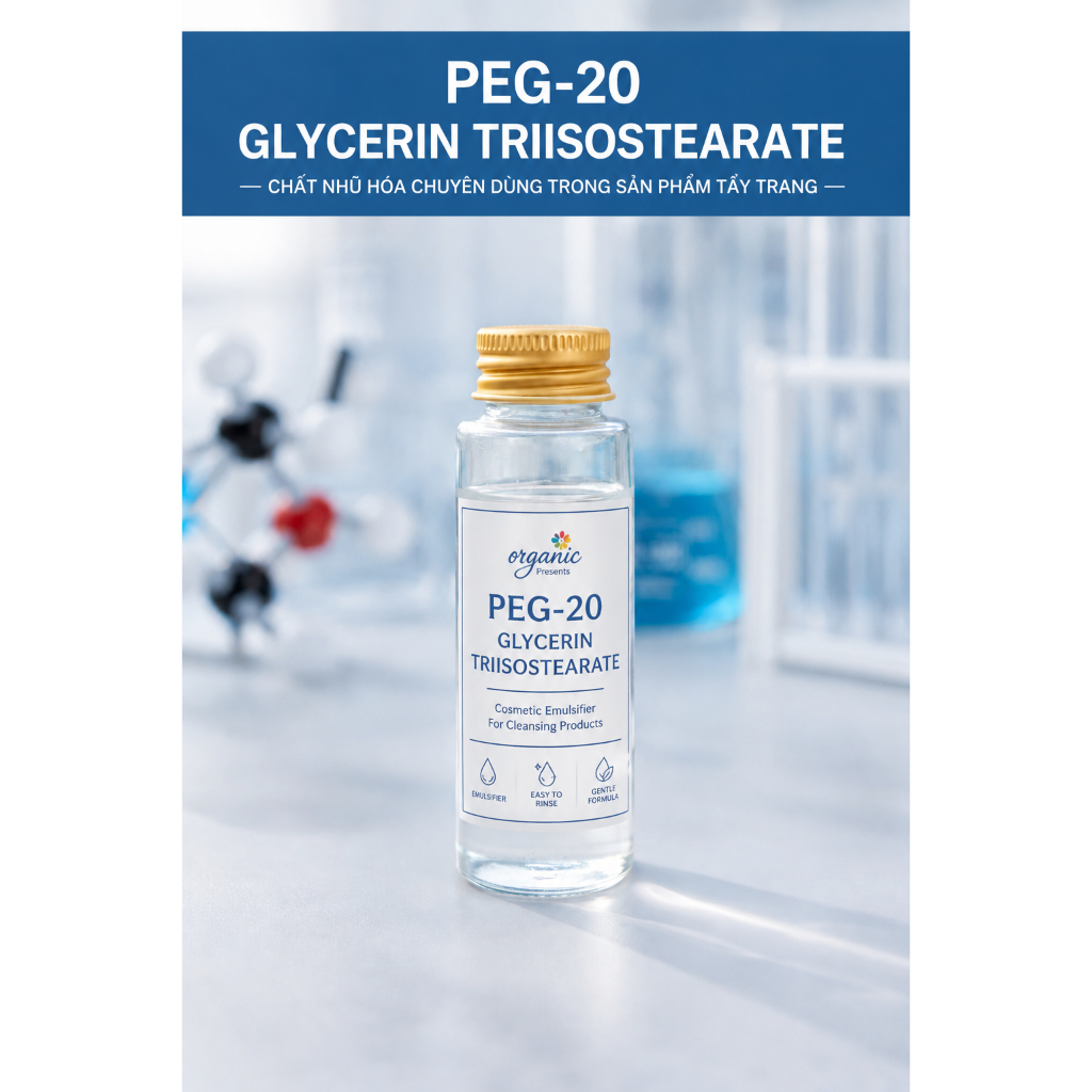 PEG-20 Glycerin Triisostearate - CHẤT NHŨ HOÁ CHO DÒNG TẨY TRANG 50g 100g