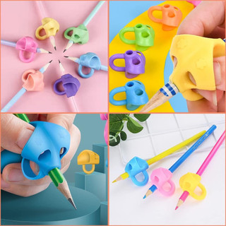 DỤNG CỤ ĐỊNH HÌNH CẦM BÚT CHO BÉ - COMBO 5 CÁI - SILICON MỀM CHỈNH TƯ THẾ CẦM BÚT LUYỆN CHỮ ĐẸP