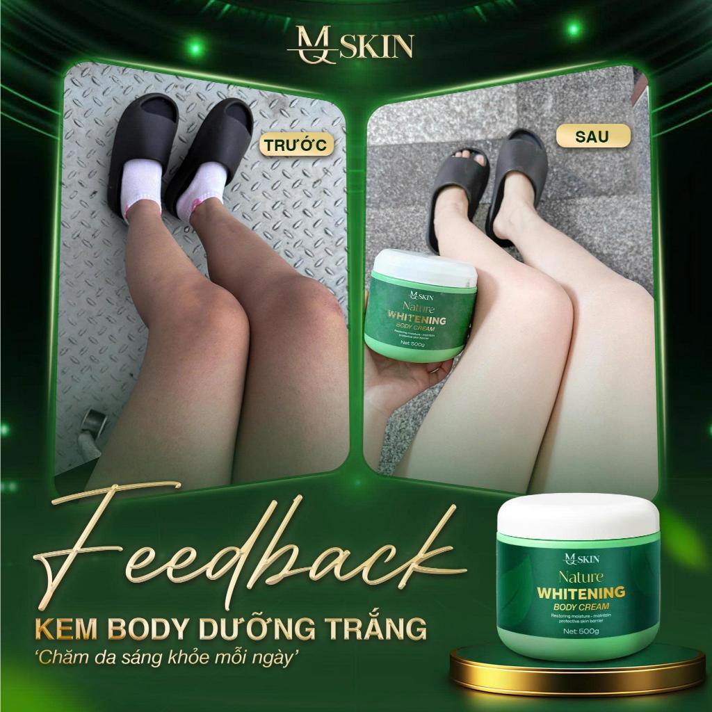 [TẶNG 1 NẠ + MQSKIN] KEM BODY DƯỠNG TRẮNG 500G - HỖ TRỢ NÂNG TÔNG - TRẮNG DA - DƯỠNG DA BODY