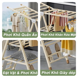 【Siêu bền】Giá phơi quần áo gấp gọn đa năng | Chống rỉ cao cấp | Chịu tải lớn, phơi được nhiều đồ