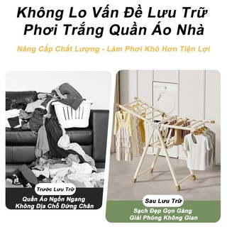 【Siêu bền】Giá phơi quần áo gấp gọn đa năng | Chống rỉ cao cấp | Chịu tải lớn, phơi được nhiều đồ