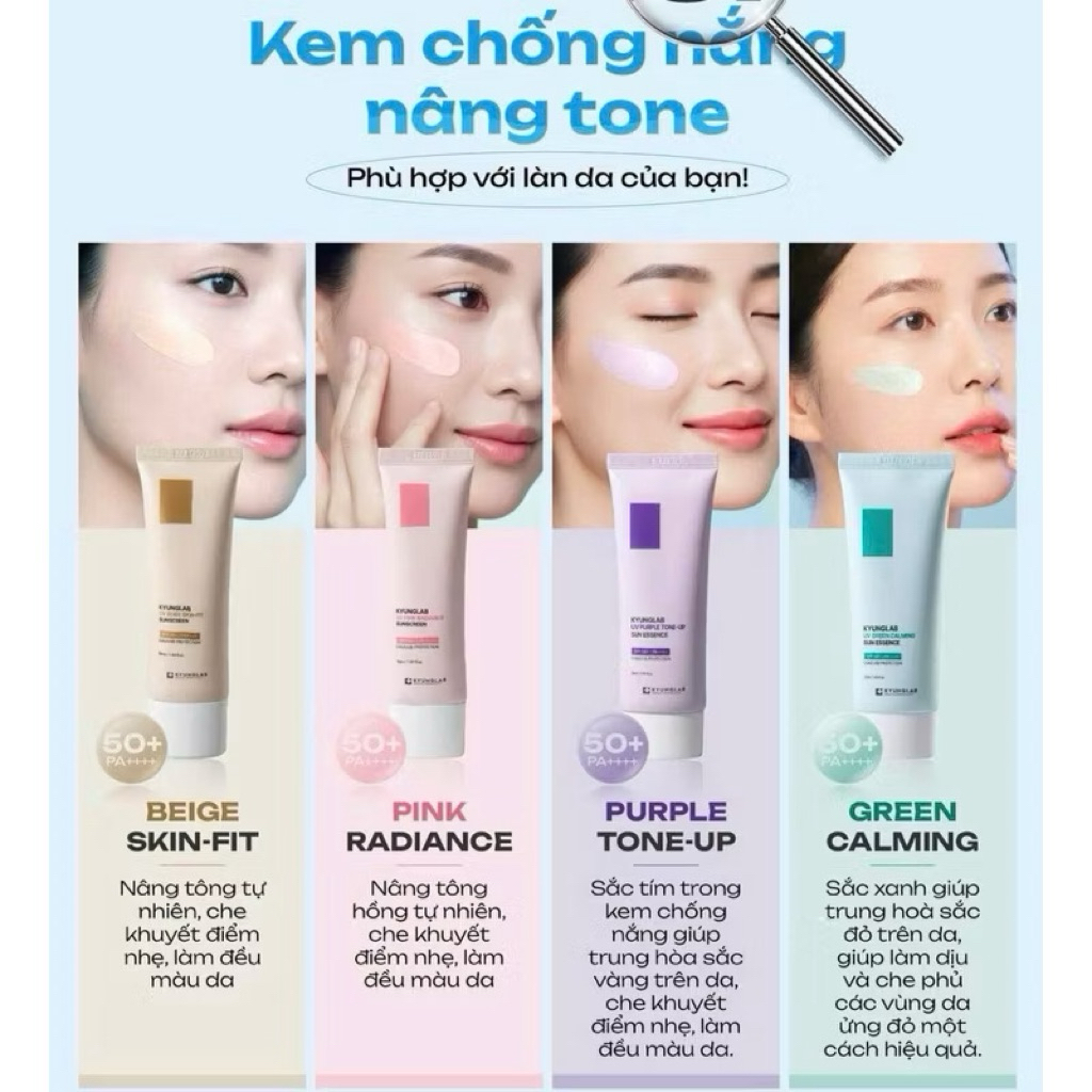 Kem chống nắng Kyunglab nâng tone cho da nám tàn nhang xỉn màu SPF50+ PA++++ 50ml hạn 2028 Hàn Quốc IS33
