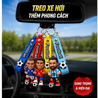 Móc khóa hình tượng ngôi sao bóng đá World Cup 2026, món quà xe hơi và đồ chơi thời thượng